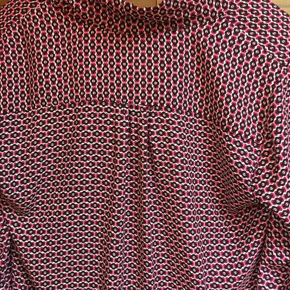 Pleione Nordstrom High Low Geometric Blouse Top - Picture 8 of 8